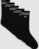 RVCA Union Sock III 5Pk - Black