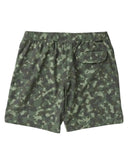 Vissla Solid Sets 16 Boys Ecolastic Short in Camo back view showing the youth fit paneling layout and secure rear pocket, sold by Point Break Cambridge local family surf shop at 63 Duke street.