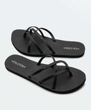 Volcom New School Jandals - Black