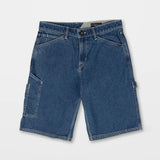 Volcom Labored Denim Utility Short - Indigo Ridge Wash