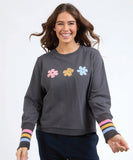 Elm Wynne Crew Womens Fleece - Washed Black