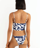 Rhythm Waverly Scrunched Side Bandeau Tank Top - Ink