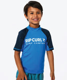 Shock UPF S/S Rash Vest - Boys (1-8 years) - Blue Gum