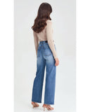 Junkfood Wendy Wide Leg Jean - Denim Blue