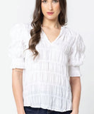 Seeking Lola Carefree Butterfly Top - White