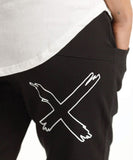 Home Lee Apartment Pants - Black w/ White X Outline