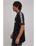Side view of XLarge Football Tee