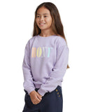 Roxy Spring Day Brushed Girls Crewneck Orchid Petal