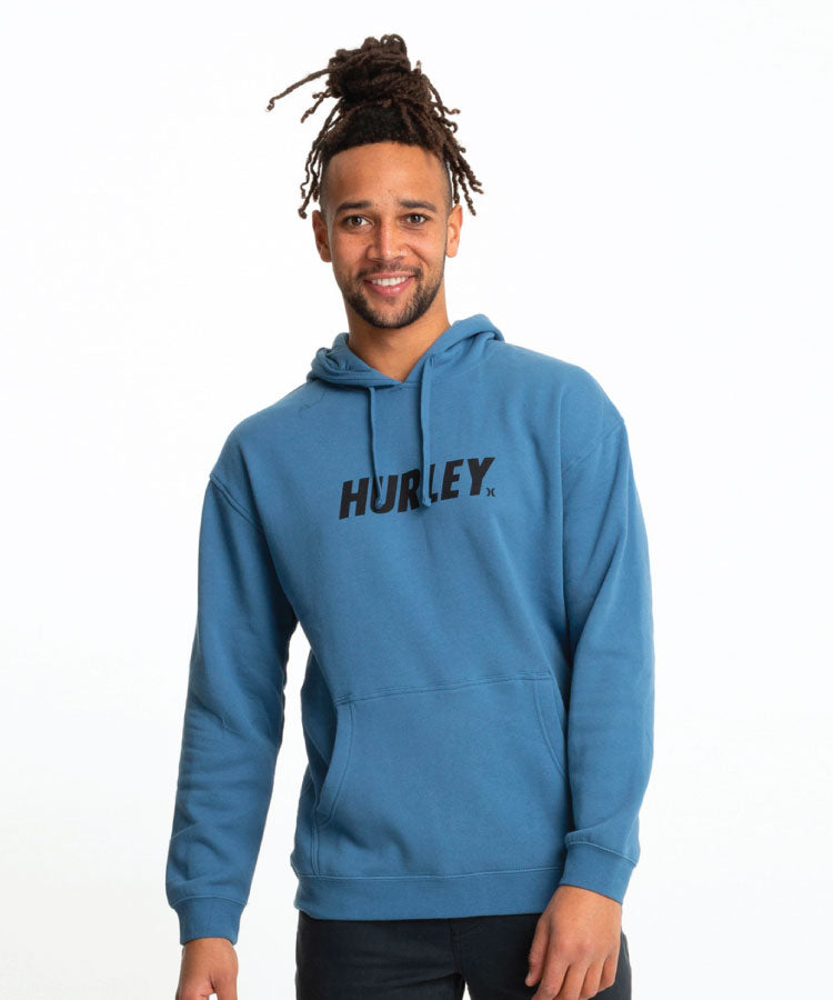 Hurley Fastlane Solid Mens Pull Over Fleece - Medium Blue