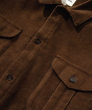 Rhythm Corduroy Long Sleeve Shirt - Chocolate