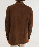 Rhythm Corduroy Long Sleeve Shirt - Chocolate