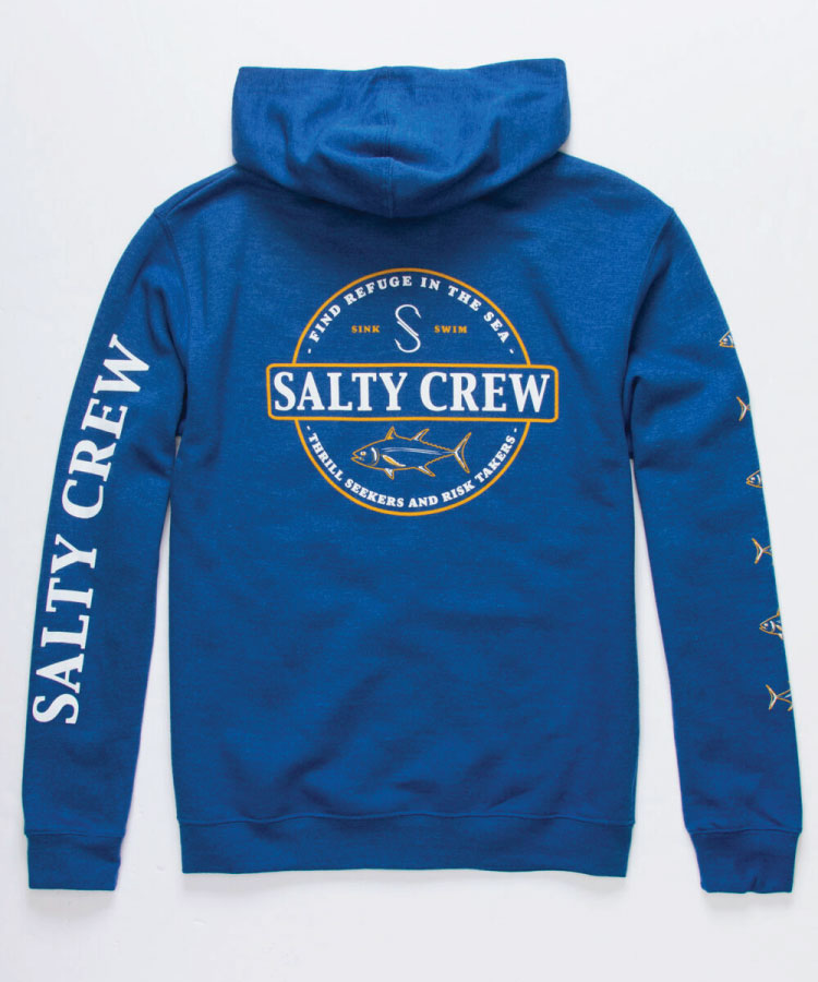 Salty Crew Deep Sea Boys Zip Fleece - Royal Heather