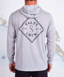 Salty Crew Tippet Pocket Hood Tech Tee - Athletic Heather