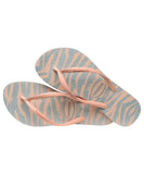 Havaianas Slim Animals Glitter Jandal - Ballet Rose