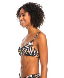 Roxy Womens Hibiscus Wave Bralette - Anthracite Hibiscus Wave Swim