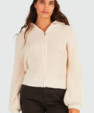 Billabong Zip Shore Women's Sweater - White Cap