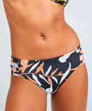 Roxy Womens Hibiscus Wave Hipster - Anthracite Hibiscus Wave Swim