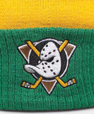 Majestic Anaheim Ducks Throwback Bobble Beanie - Green