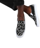Vans Classic Slip-Ons Peace Paisley Shoes - Black / True White