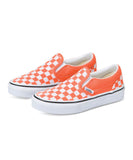 Vans Classic Slip-On (Checkerboard) Kids Shoe - Melon / True White