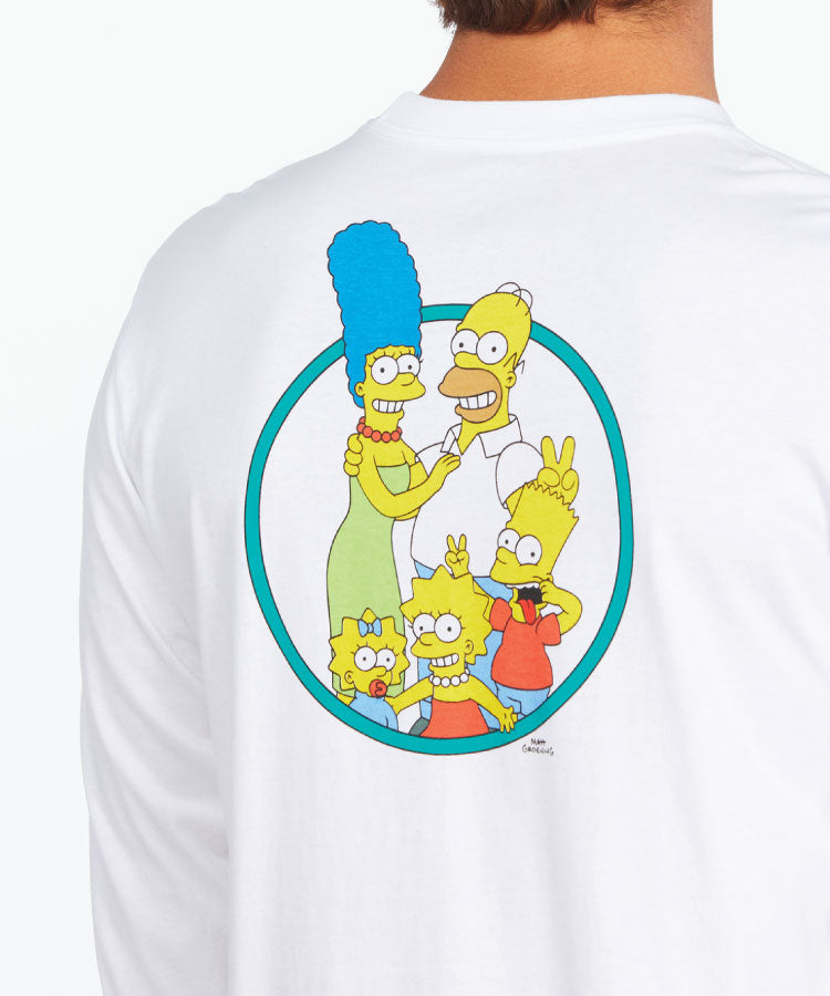 Billabong X The Simpsons Family Long Sleeve Boys Tee - White