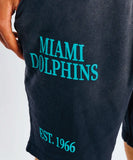 Majestic Miami Dolphins Multi Logo Shorts - Faded Black