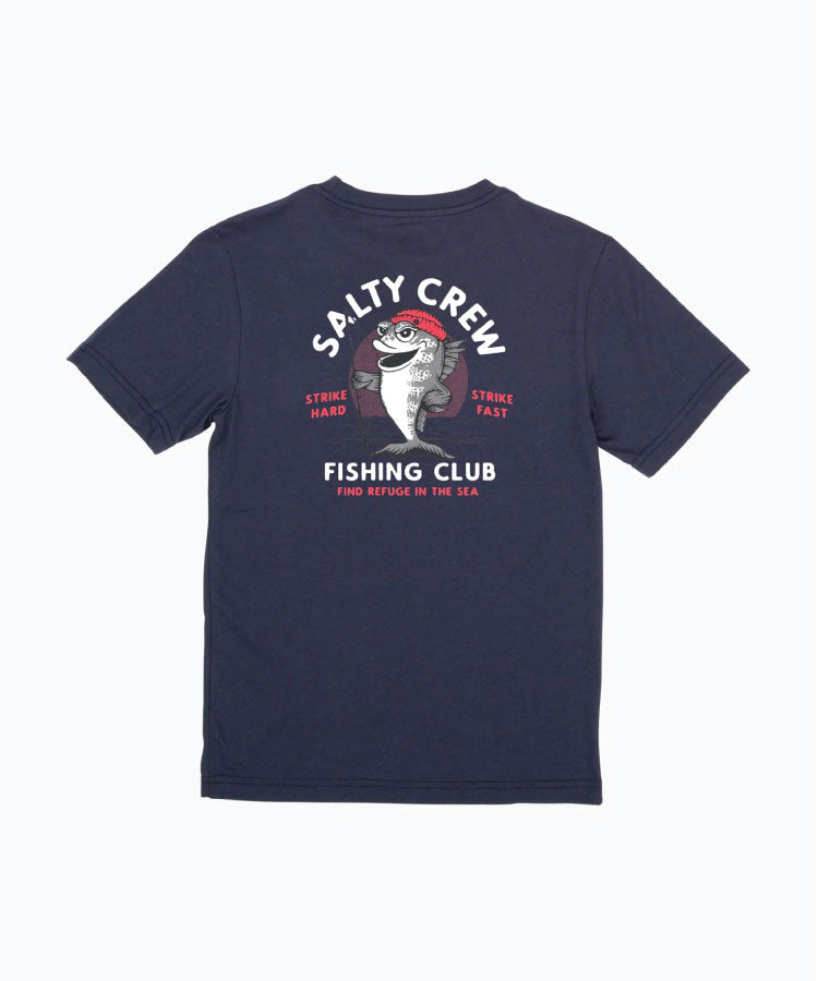 Salty Crew Fishing Club Boys S/S Tee - Navy