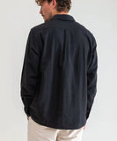 Rhythm Classic Linen LS Mens Shirt - Vintage Black
