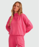 Roxy Womens Tranquil Days Polo Neck Jumper - Pink Guava