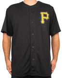 Majestic Pittsburg Pirates Chest Logo Replica Baseball Jersey - Standard Black