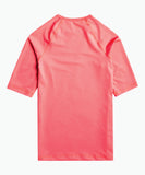 Roxy Girls 8-16 Beach Classics Short Sleeve UPF 50 Rash Vest - Tea Rose