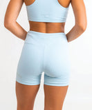 Rhythm Elle Ribbed Bike Short - Blue Smoke