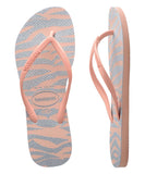 Havaianas Slim Animals Glitter Jandal - Ballet Rose