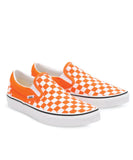 Vans Classic Slip-On (Checkerboard) Shoes - Orange Tiger / True White