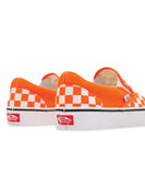 Vans Classic Slip-On (Checkerboard) Shoes - Orange Tiger / True White
