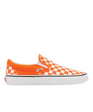 Vans Classic Slip-On (Checkerboard) Shoes - Orange Tiger / True White