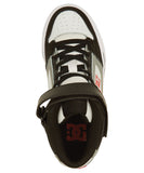 DC Youth Pure High Elastic Lace High Top Shoes - White / Black / Red