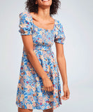 Roxy Hello Petal Mini Womens Dress - Bijou Blue New Tropics Ditsy