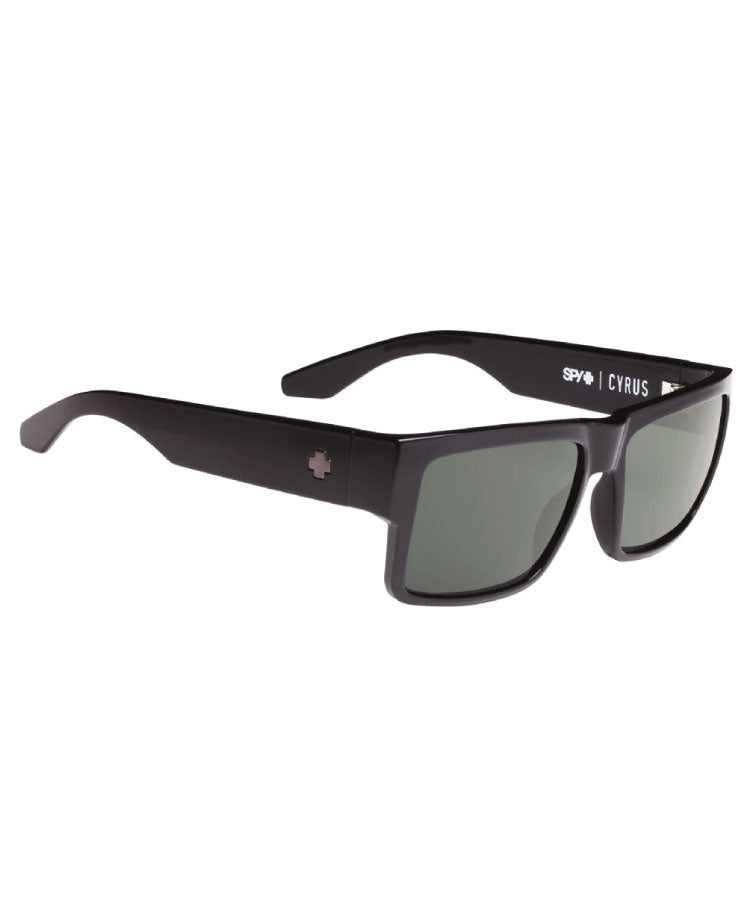Spy Cyrus Soft Black Sunglasses Happy Grey Green Lens
