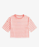 Roxy - Happiness Begins T-Shirt - Salmon Rose Beachin Stripes