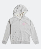 Roxy Happiness Forever Zipped Girls Hoodie - Heritage Heather