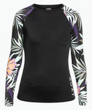 Roxy Womens Active Long Sleeve One-Piece Rash Vest - True Black Fasso S