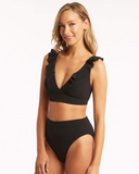 Sea Level High Waist Messina Bikini Pant - Black