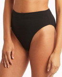 Sea Level High Waist Messina Bikini Pant - Black