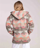 Back view of the Hurley women's trench coat displaying the longline fit profile and clean panel stitching.