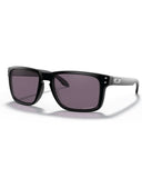 Oakley Holbrook XL Sunglasses in Matte Black back view showing the smooth expanded interior O Matter frame architecture contour lines and precise Three-Point Fit alignment, sold by Point Break Cambridge local family surf shop at 63 Duke street.