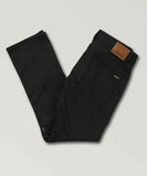 Volcom Solver Modern Fit Denim Jeans - Black On Black