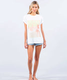 Rip Curl Twin Fin Oversized Poster Tee - White