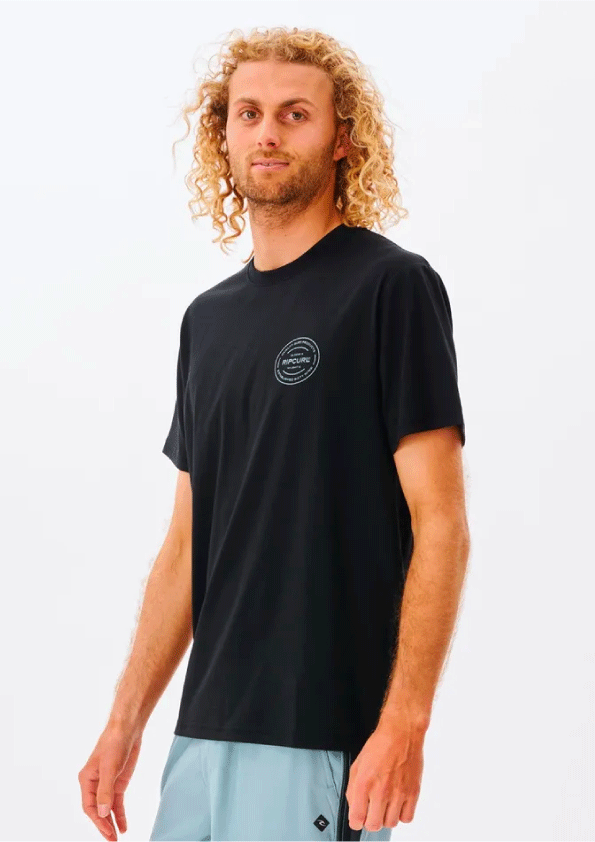 Rip Curl Vaporcool Oval Tee - Black – Point Break NZ | Wake, Skate, Surf